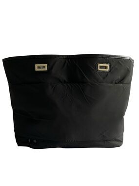 Lo & Sons Black Seville Shell Tote with Gold Accents